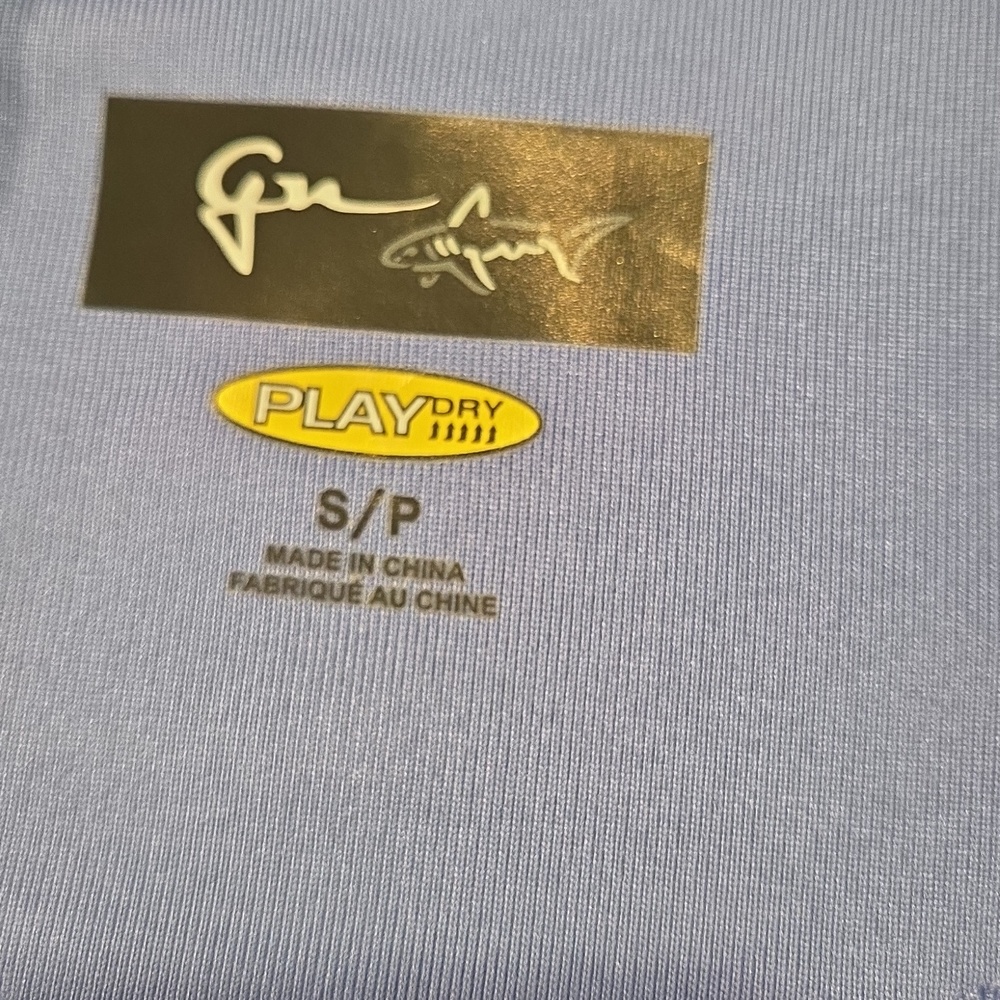 Greg Norman Play Dry Periwinkle Half Zip Golf Top Black Trim Small - Picture 6 of 9